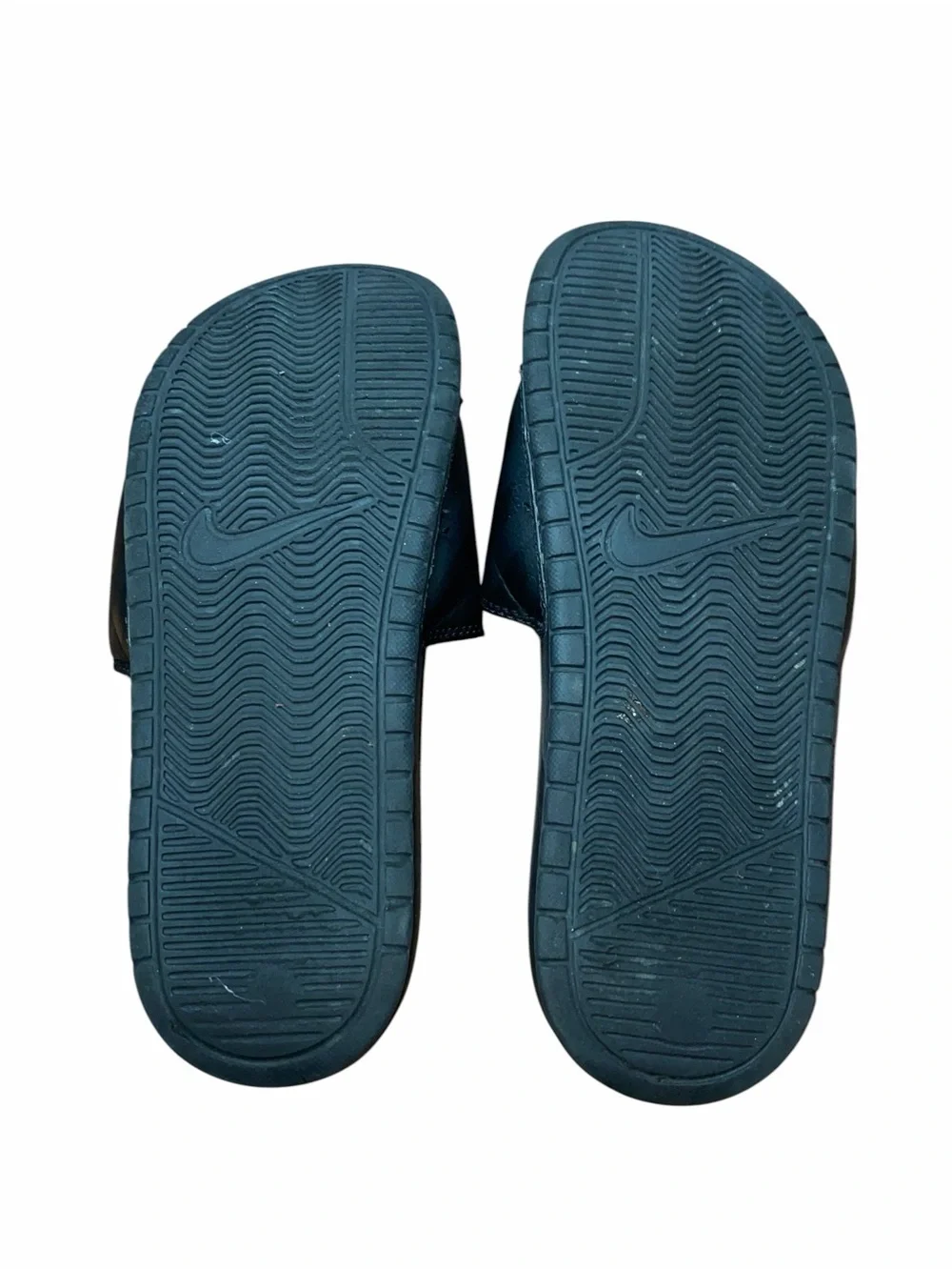 Nike Benassi Black Slide Sandals Pink Logo Women’s Size 8